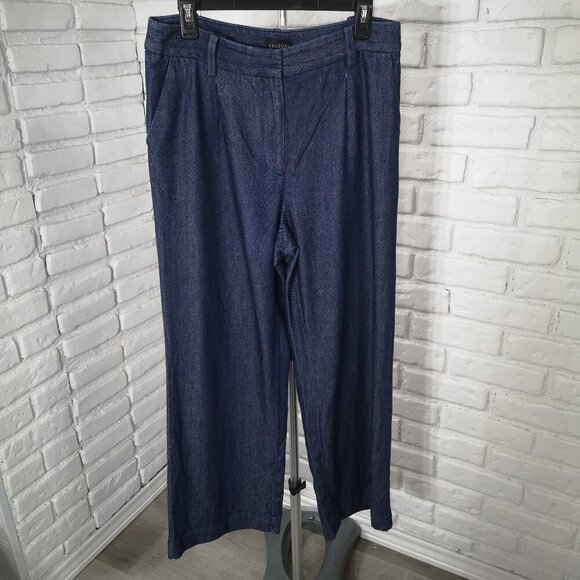 Talbots Pants - Talbots Petite Weston Pant Dark Wash Ladies Size 8P Pleated Front Pants/Jeans